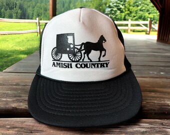 Vintage Amish Country Rope Snapback Hat Adjustable Trucker