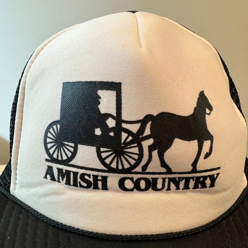 Vintage Amish Country Rope Snapback Hat Adjustable Trucker image 3