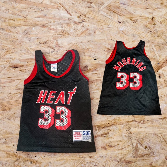 Vintage Alonzo Mourning Miami Heat Basketball Jersey NBA by Hanes