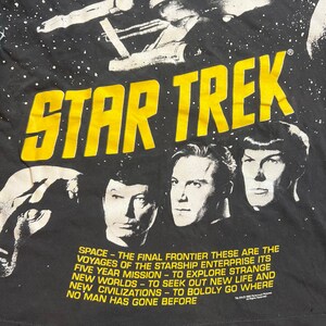 Vintage Star Trek All Over Print Double Sided Tee Shirt 1993 Starship Enterprise XL image 3