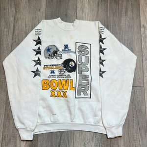 Vintage Super Bowl XXX 1996 Dallas Cowboys Pittsburgh Steelers Pullover Crewneck Sweatshirt XL image 2