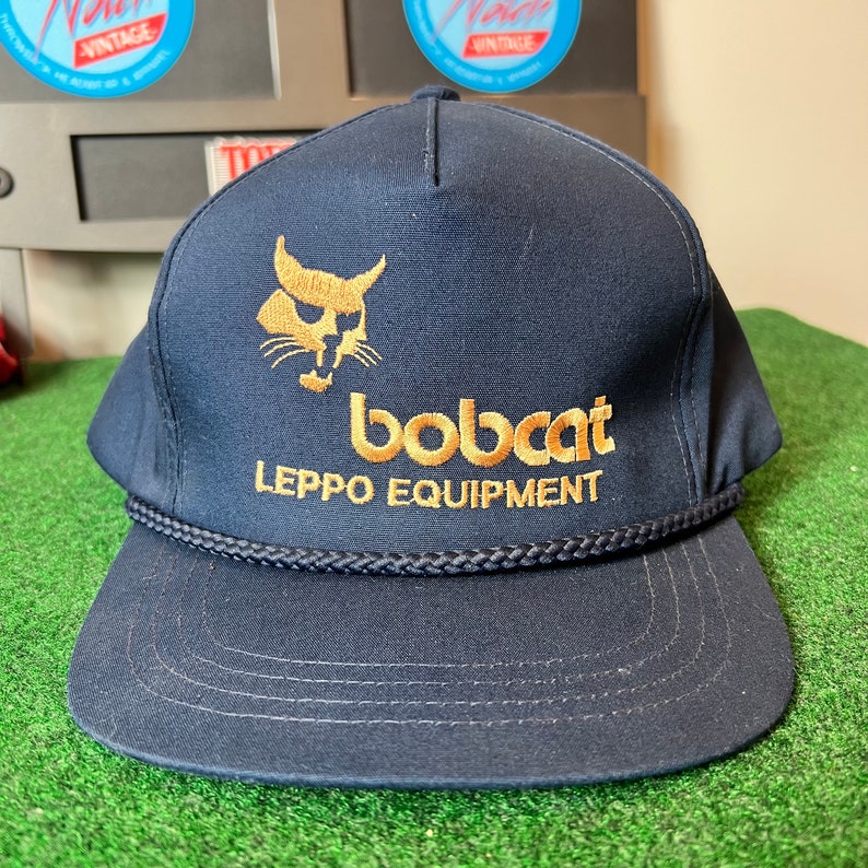 Vintage Bobcat Leppo Equipment Snapback Hat Adjustable 90s Construction Trucker by Yupoong image 2