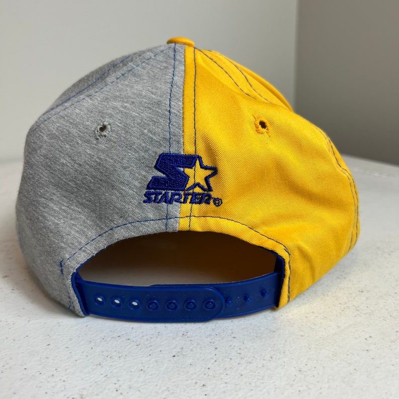 Vintage Golden State Warriors Letterman Snapback Hat Adjustable NBA Basketball by Starter image 4