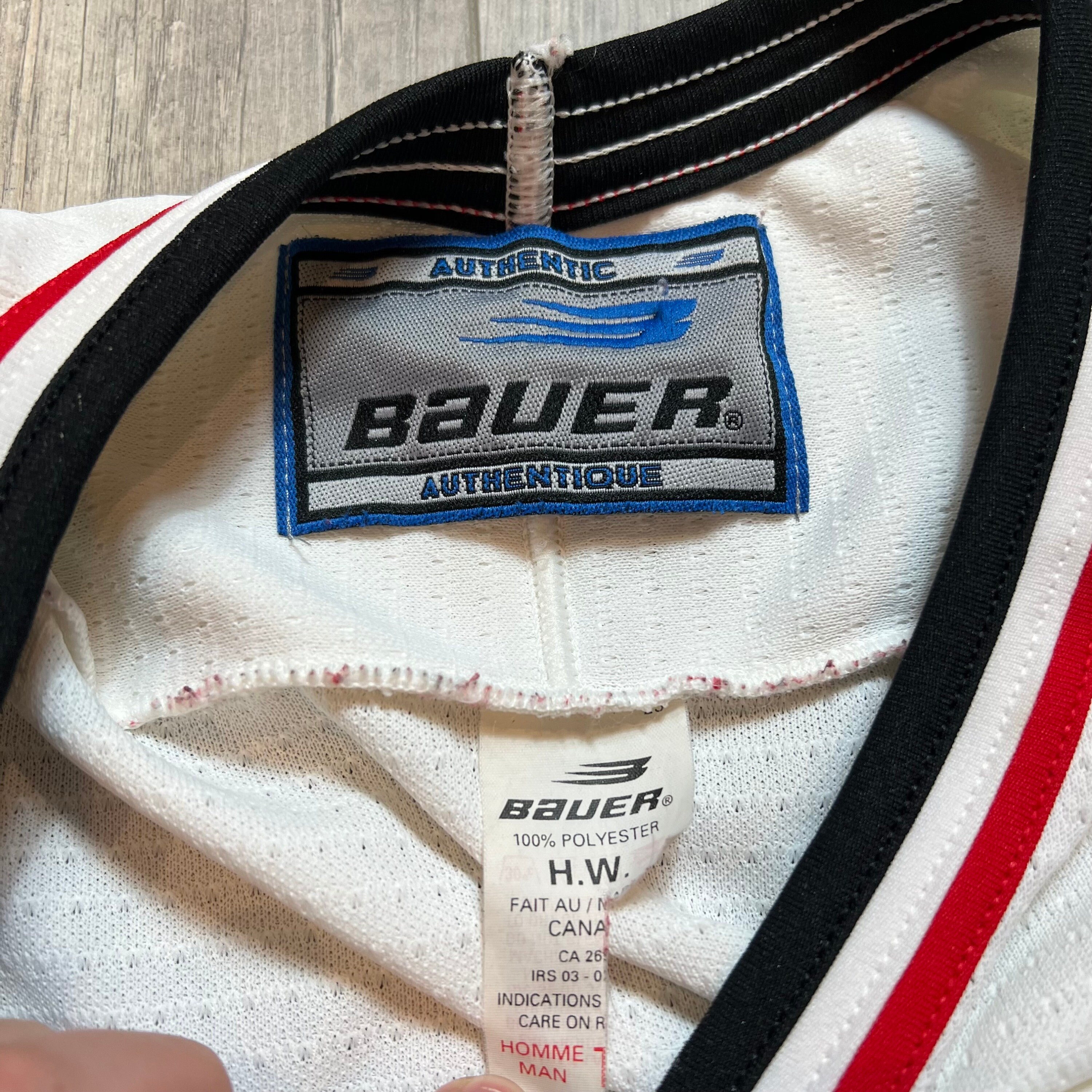Bauer Team Canada 1996 World Cup White Hockey Jersey Mens M