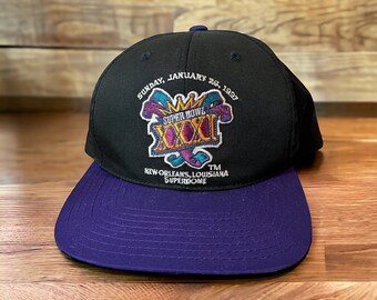 Vintage Super Bowl XXXI Snapback Hat Adjustable NFL Football 1997 New Orleans Louisiana by Annco