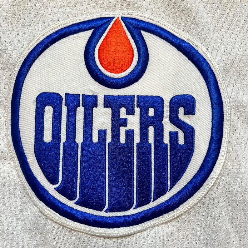 Vintage Edmonton Oilers NHL Hockey Jersey Air-Knit CCM Size Large image 3