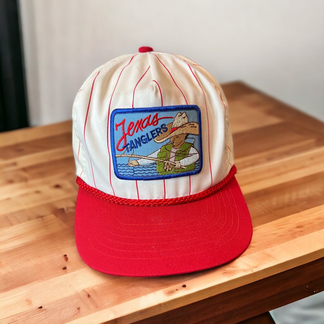 Vintage Texas Tanglers Pinstripes Snapback Hat Adjustable Etsy