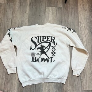 Vintage Super Bowl XXX 1996 Dallas Cowboys Pittsburgh Steelers Pullover Crewneck Sweatshirt XL image 6