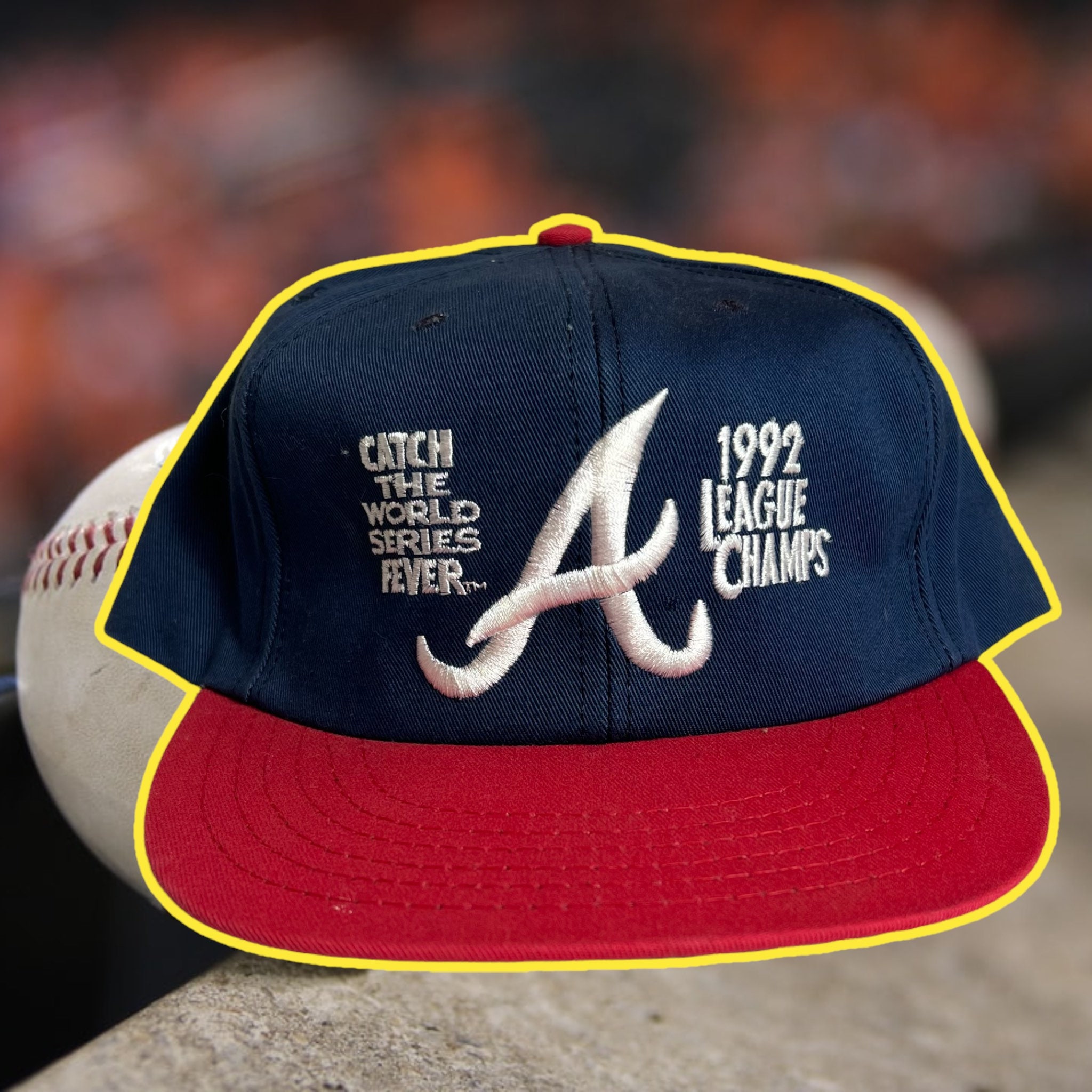 Vintage Atlanta Braves 1992 World Series Champs Snapback Hat 