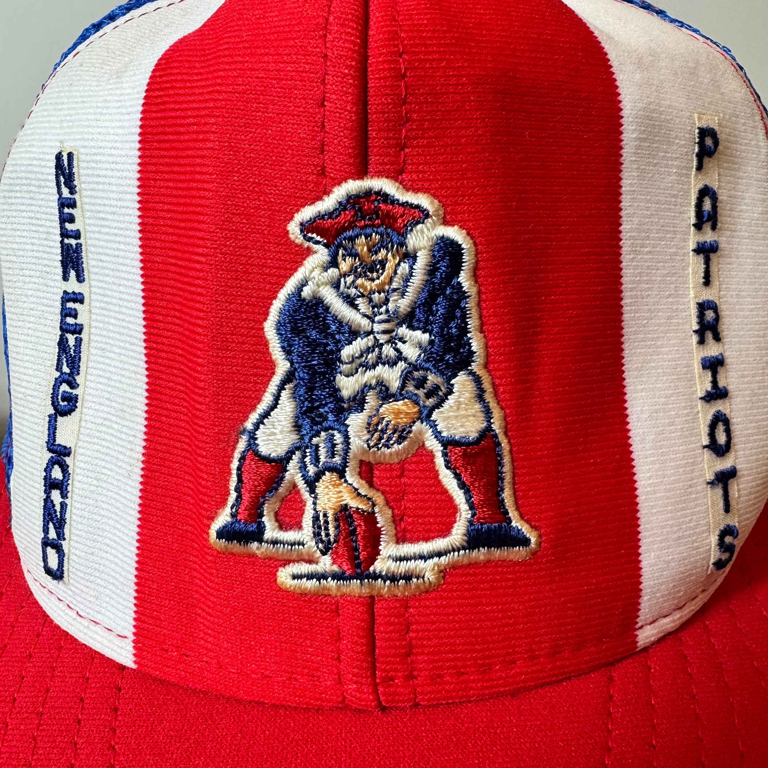 Vintage New England Patriots Meshback Snapback Hat Adjustable 90s
