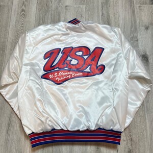 Vintage United States Olympic Training Center Satin Bomber Jacket Team USA Swingster Size Large image 3