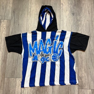 Vintage Orlando Magic NBA Basketball Short Sleeve Hoodie Shirt Medium image 2