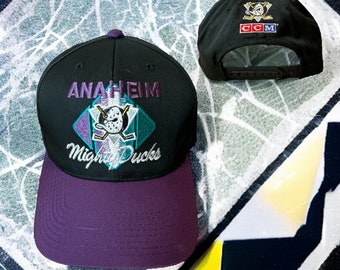 Vintage Mighty Ducks Snapback Hat Adjustable NHL Hockey Throwback By CCM