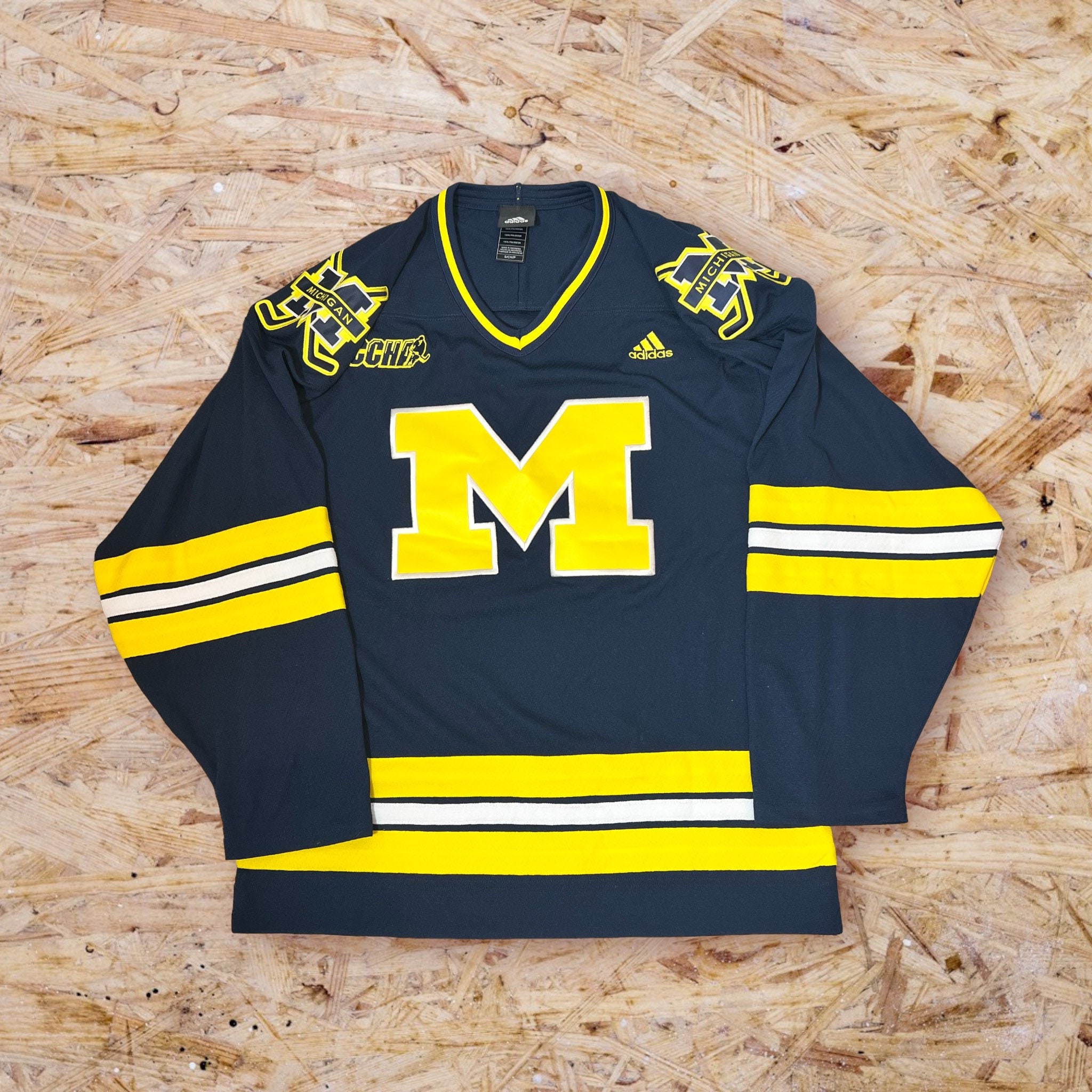 University of Michigan Hockey Jersey Stitched CCHA by Adidas