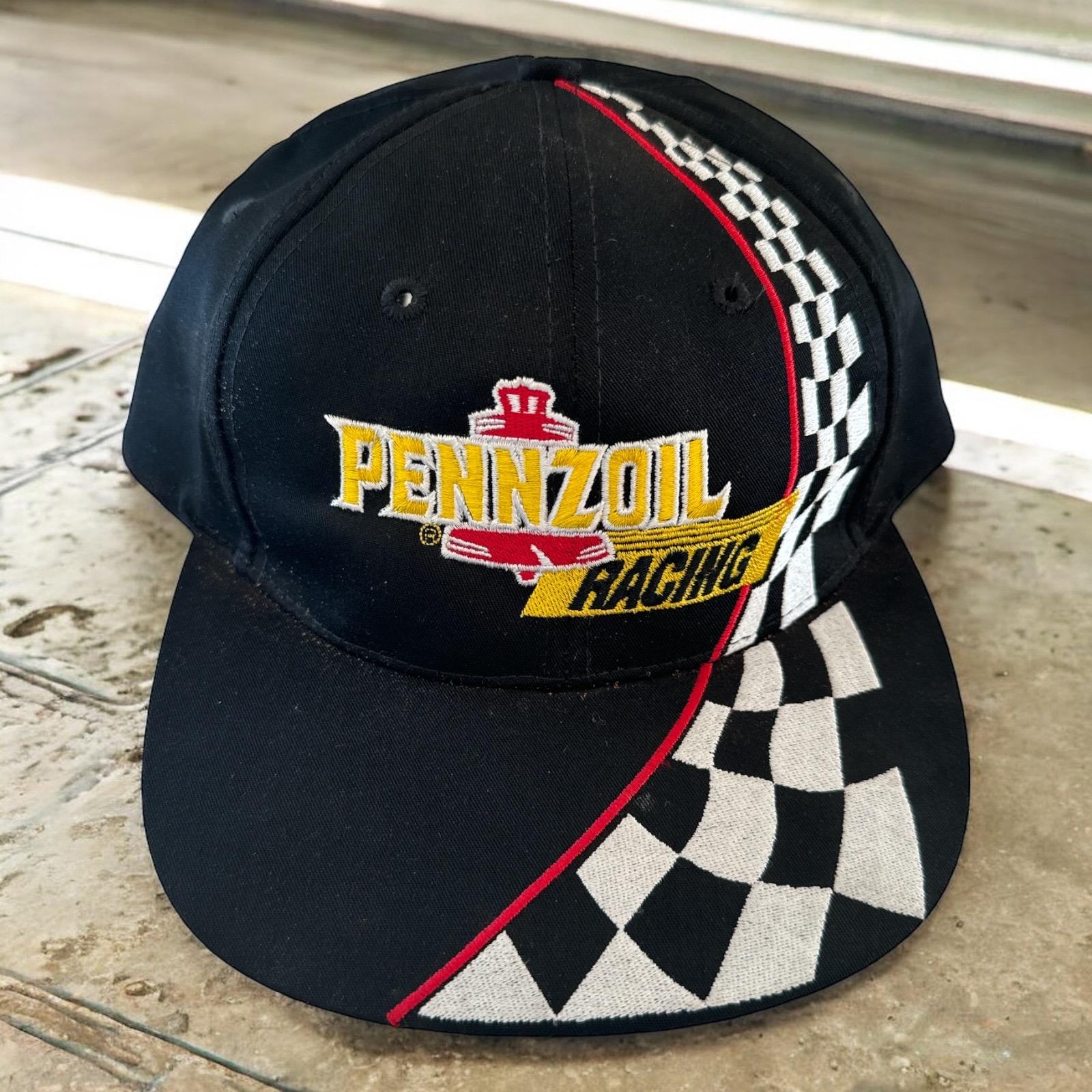 希少 90s vintage PENNZOIL RACING トラッカーキャップ PENNZOIL RACING Vintage Yellow Trucker Hat Strapback Cap