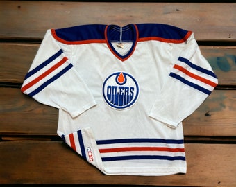 Vintage Edmonton Oilers NHL Hockey Jersey Air-Knit CCM Size Large