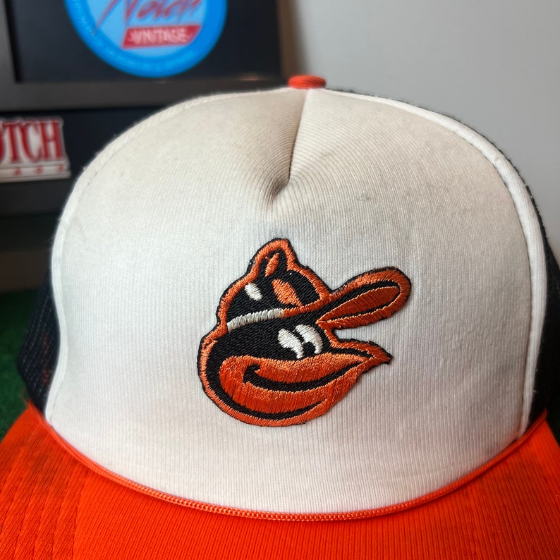 Vintage Baltimore Oriels Snapback Hat Adjustable Plain Logo Baseball Meshback Toppers image 3