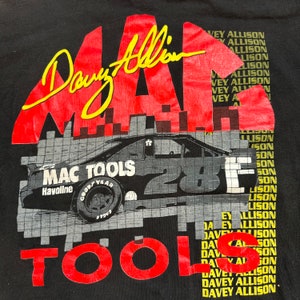 Vintage Mac Tools Davey Allison NASCAR Tee Shirt Racing By Lee size XL image 3