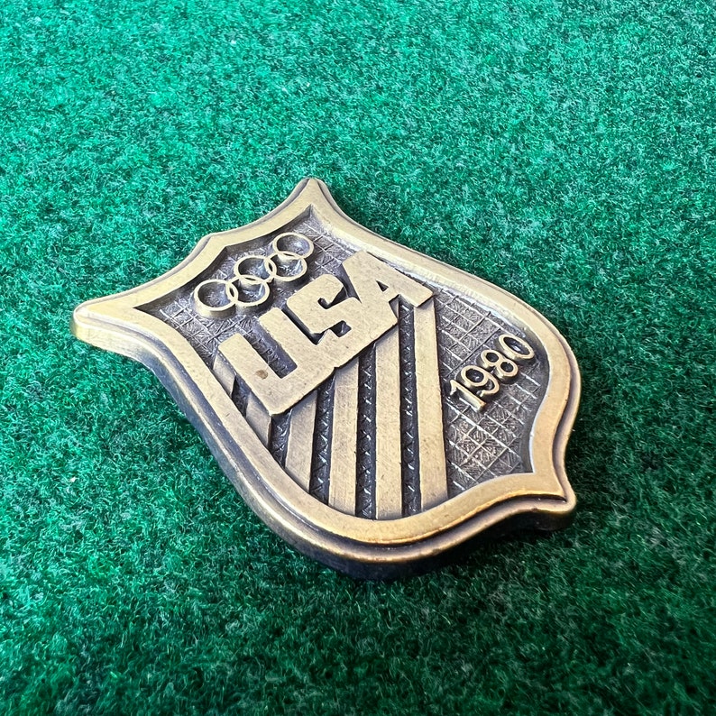 Vintage Team USA 1980 Summer Olympics Belt Buckle image 3