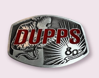 Vintage Dupps Welding 80th Anniversary Belt Buckle Made in USA