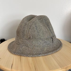 Vintage Pendleton herrhatt i 100 % ull, grå fedora, storlek Medium