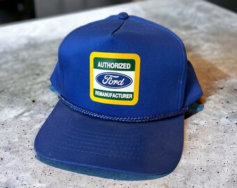 Vintage Authorized Ford Re-Manufacturer Snapback Hat Adjustable Automotive Dealership Trucker