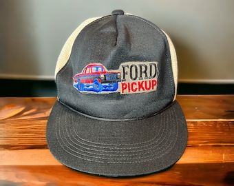 Vintage Ford Pickup Truck Snapback Hat Adjustable 80s Trucker Meshback