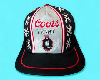 Vintage Coors Light Beer Snapback Hat Adjustable Meshback Trucker 80s