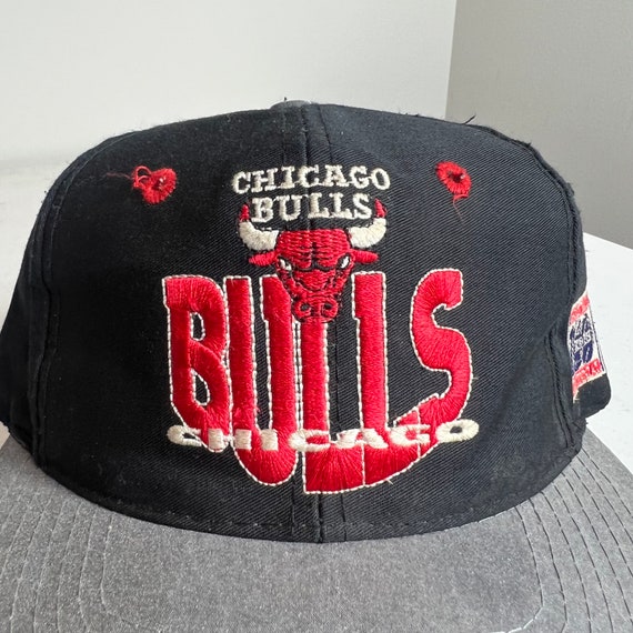 Vintage Chicago Bulls Snapback Hat Adjustable 90s… - image 2