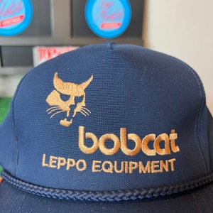 Vintage Bobcat Leppo Equipment Snapback Hat Adjustable 90s Construction Trucker by Yupoong image 3