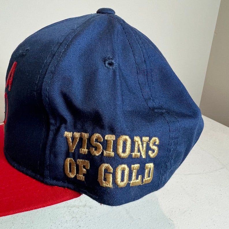 Vintage Team USA Olympics Snapback Hat Adjustable 90s Visions Of Gold By First Pick Sportswear image 5