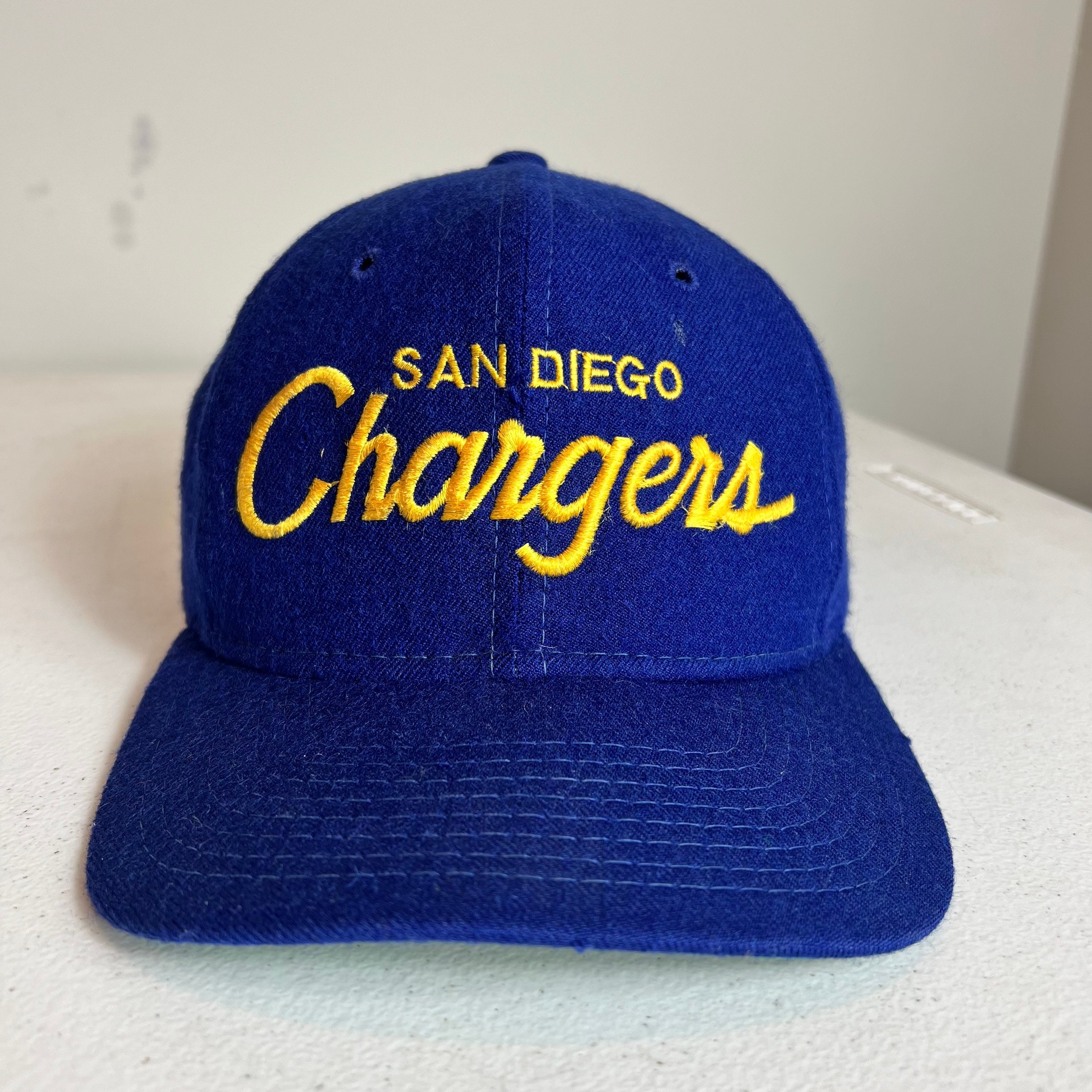 Vintage San Diego Chargers Script Snapback Hat Adjustable NFL