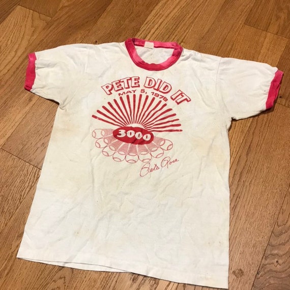 Vintage Pete Rose 3000 Home Runs Tee Shirt Pete Did It 1978 | Etsy