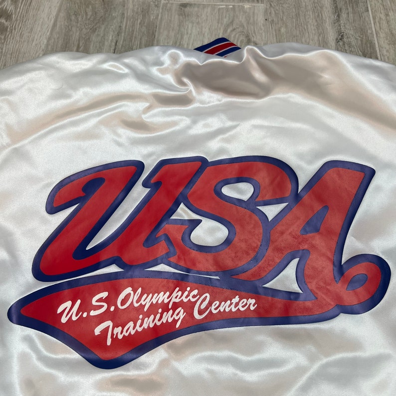 Vintage United States Olympic Training Center Satin Bomber Jacket Team USA Swingster Size Large image 4