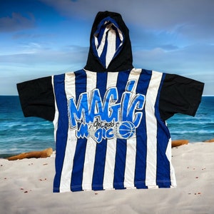 Vintage Orlando Magic NBA Basketball Short Sleeve Hoodie Shirt Medium image 1