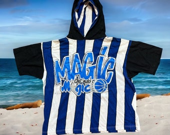 Vintage Orlando Magic NBA Basketball Short Sleeve Hoodie Shirt Medium