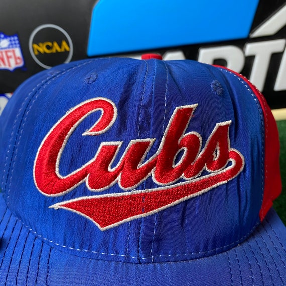 Vintage Chicago Cubs Script Snapback Hat Adjustab… - image 5