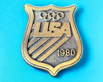 Vintage Team USA 1980 Summer Olympics Belt Buckle