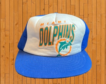 Vintage Miami Dolphins Trucker Snapback Hat Adjustable 90s NFL Football by Youngan Yupoong