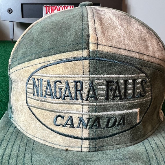Vintage Niagara Falls Canada Suede Pinwheel Snapb… - image 3