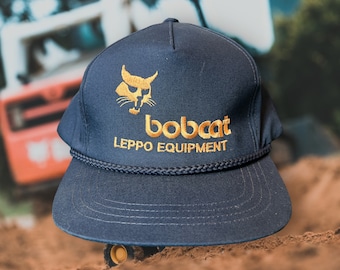 Vintage Bobcat Leppo Equipment Snapback Hat Adjustable 90s Construction Trucker by Yupoong