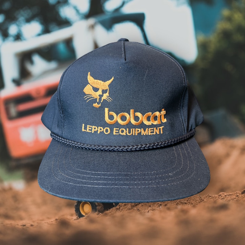 Vintage Bobcat Leppo Equipment Snapback Hat Adjustable 90s Construction Trucker by Yupoong image 1