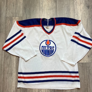 Vintage Edmonton Oilers NHL Hockey Jersey Air-Knit CCM Size Large image 2