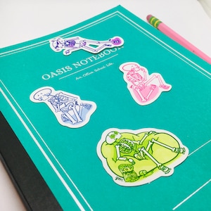 MINI PACK Skelly Sticker Series, Skeleton Stickers, Waterproof Stickers