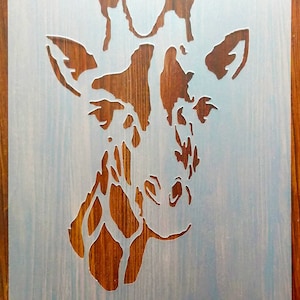 Giraffe Head Stencil Mask Reusable PP Sheet for Arts & Crafts