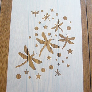 Dragonfly Stencil Mask Reusable PP Sheet for Arts & Crafts