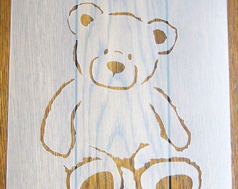 Teddy Bear Stencil Mask Reusable PP Sheet for Arts & Crafts, DIY