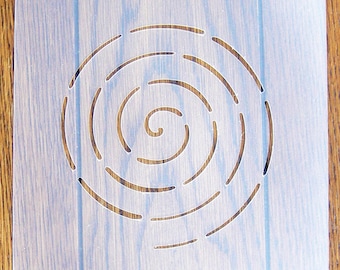 Spirale Quilting Pochoir A5 Masque Feuille PP réutilisable pour Arts & Crafts, DIY