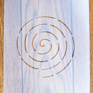 Spiral Quilting Stencil A5 Mask Reusable PP Sheet for Arts & Crafts, DIY