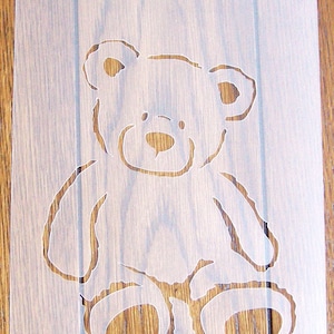 A5 Teddy Bear Stencil Mask Reusable PP Sheet for Arts & Crafts, bricolage
